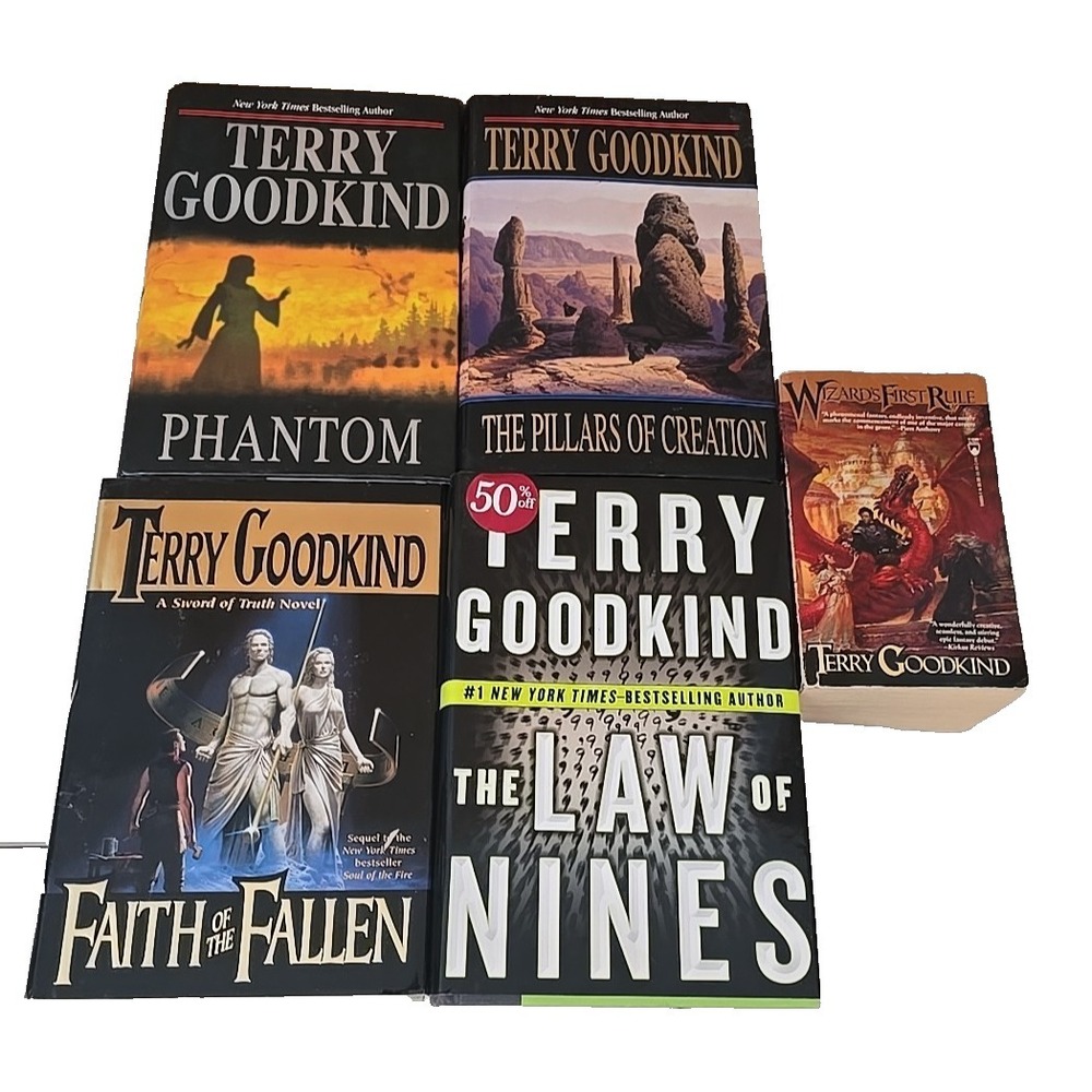 Lot of 5 Faith of the Fallen Terry Goodkind Fantasy Paperback & Hardcover Books